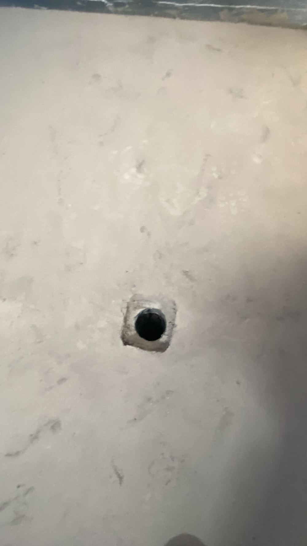 A second floor waste in the house missing its puddle flange, Tallawong